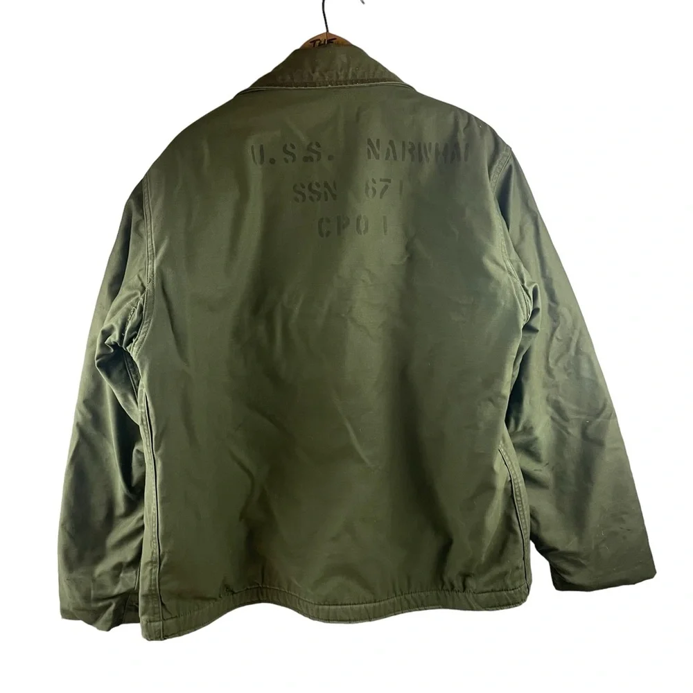 Vietnam Era USS Narwhal Navy Heavy Jacket SSN 671 Lined Vintage Military
